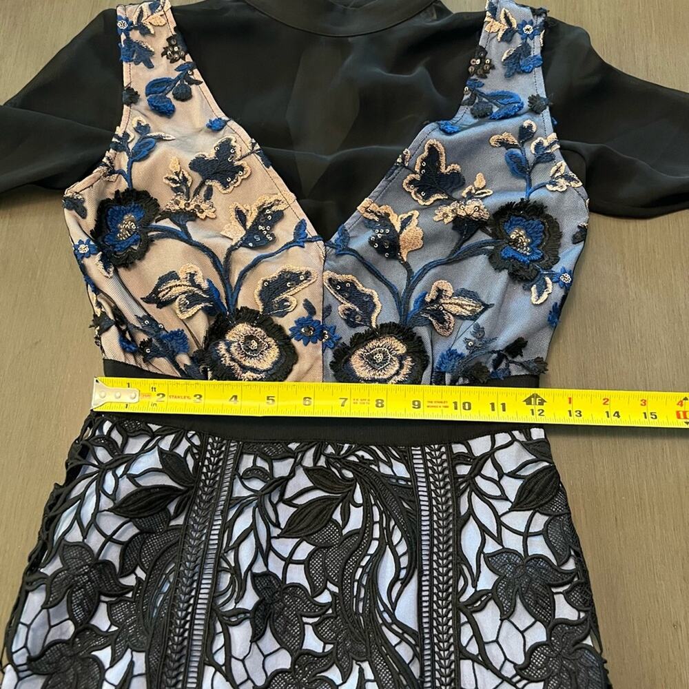 SELF PORTRAIT Lace Long Sleeve Dress, - Picture 6 of 8